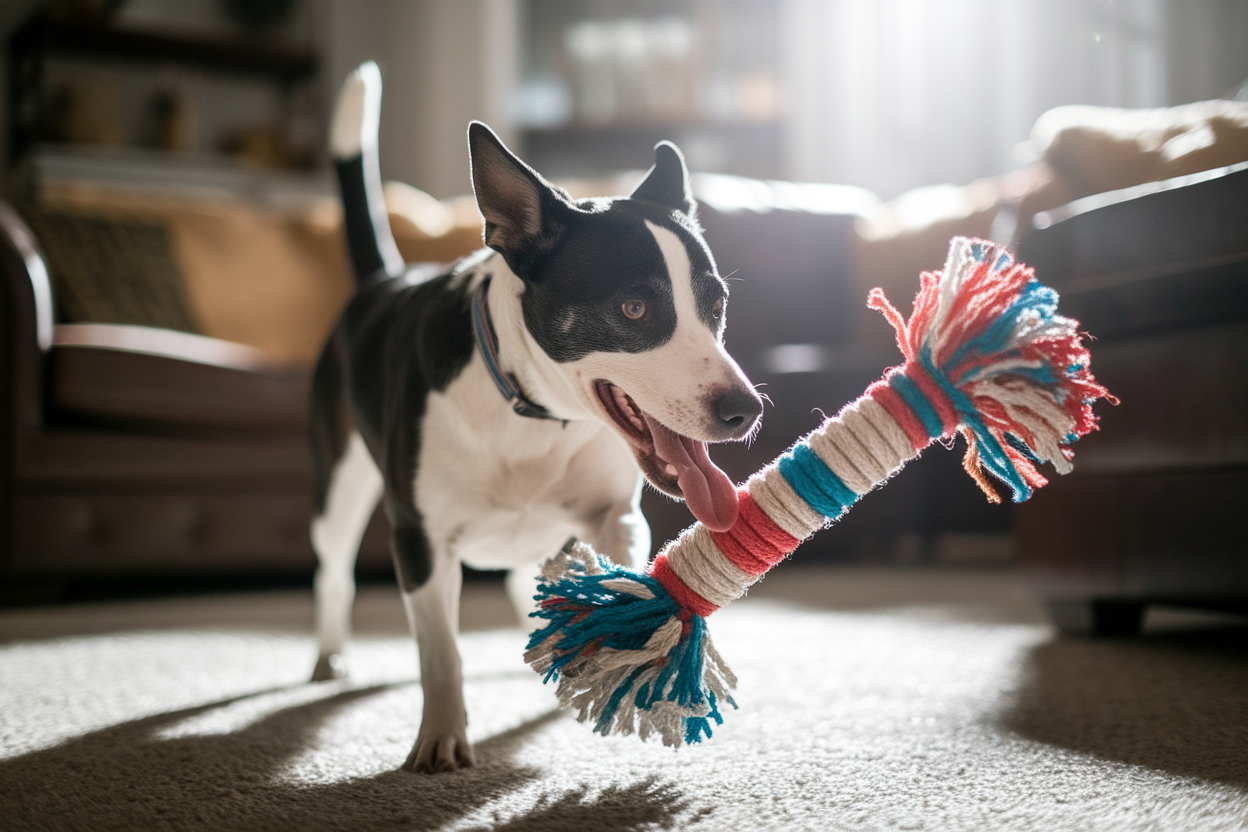 chien-jouet-bricolage-corde-salon