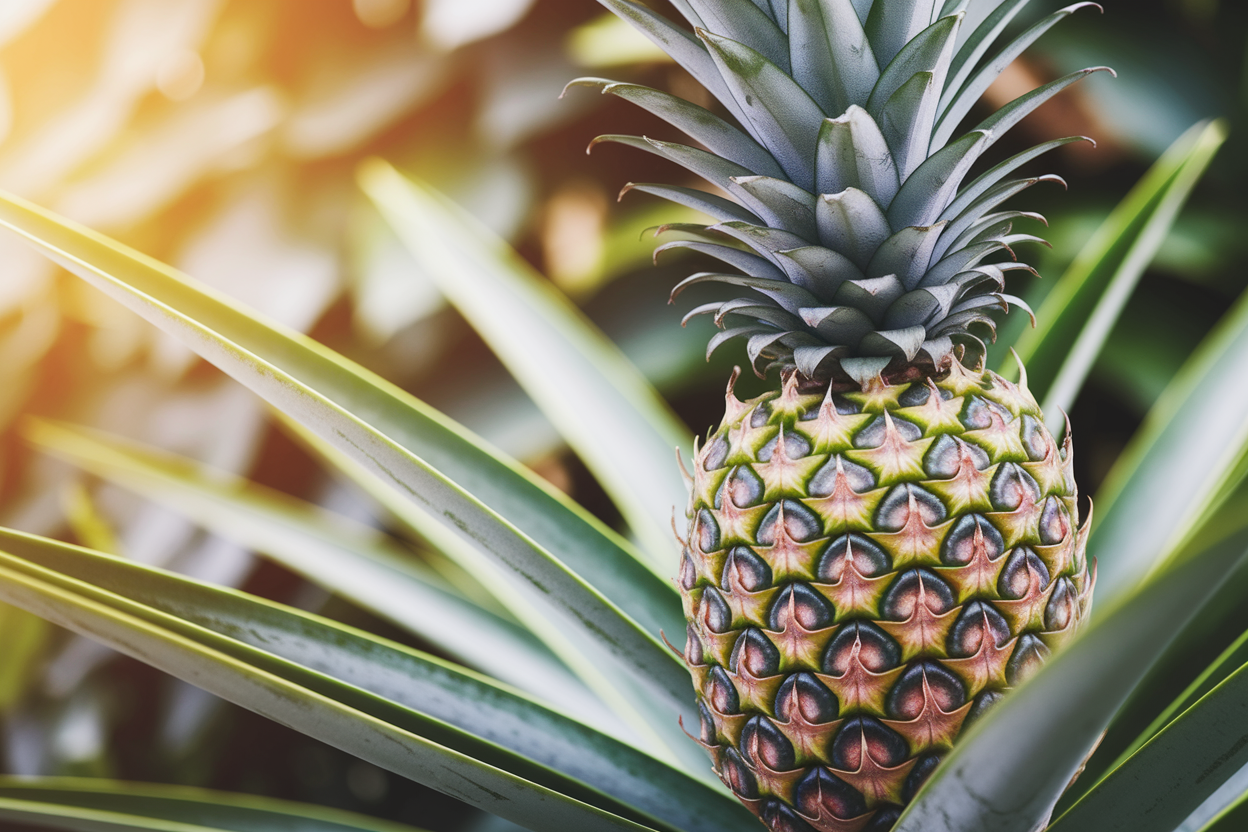 grosplan-ananas-jardin-tropical-lumiere
