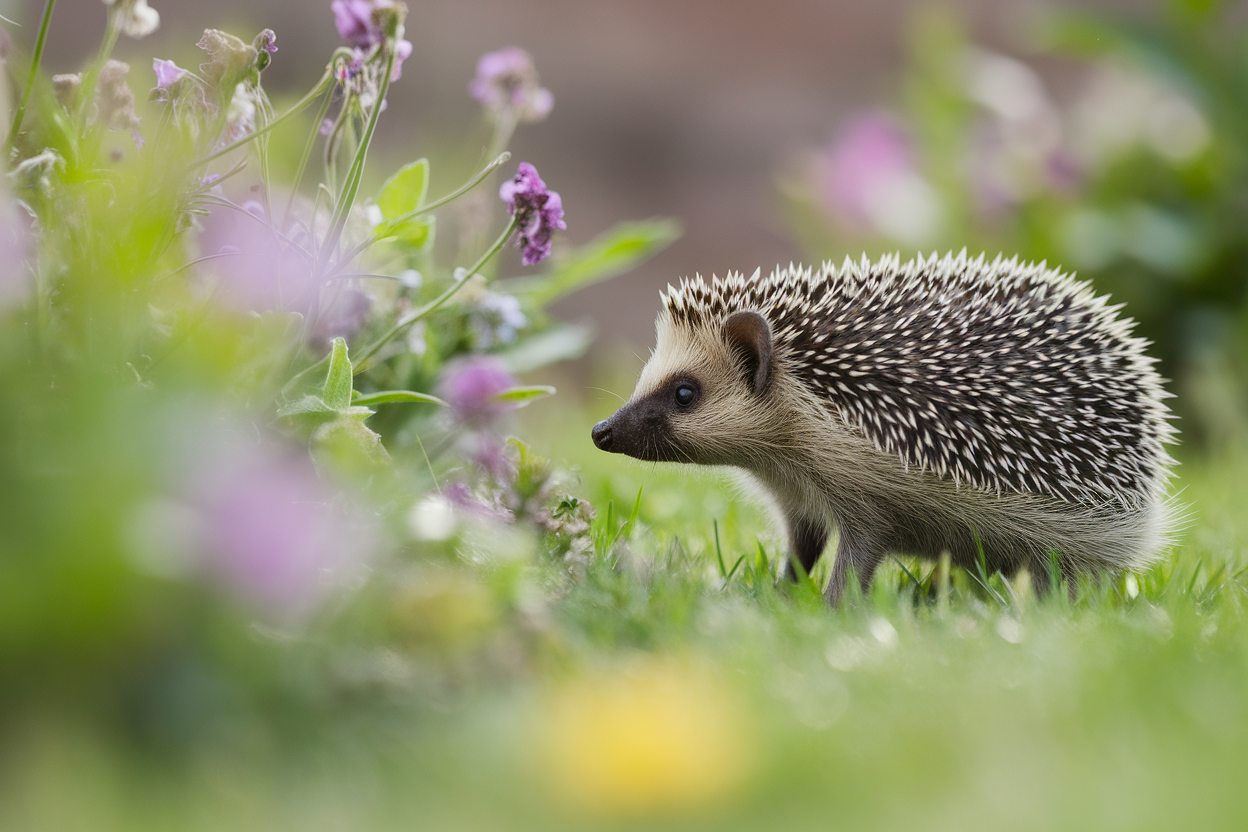 herisson-jardin-luxuriant-fleurs
