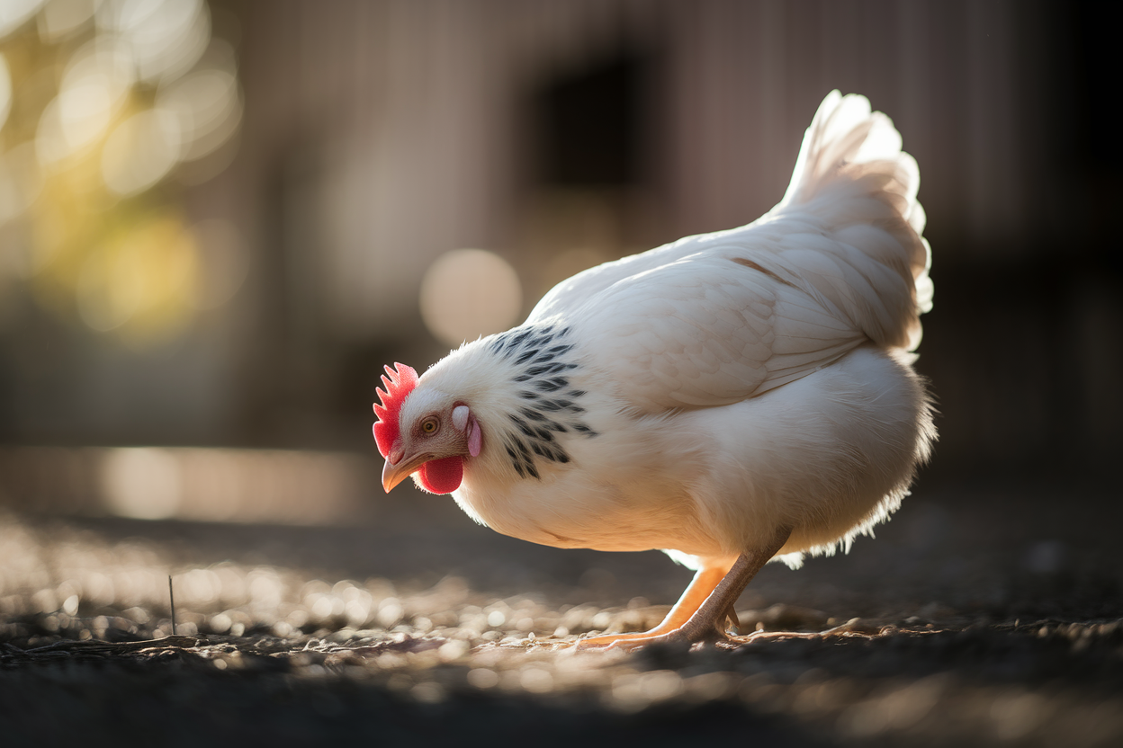 poule-crouchee-plumee-cour-ferme