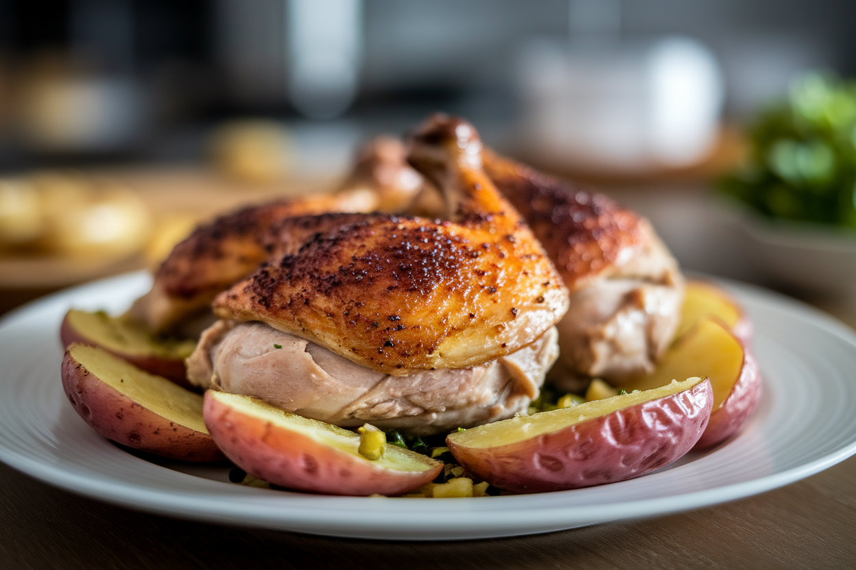 poulet-cuisses-croustillantes-pommes-terre