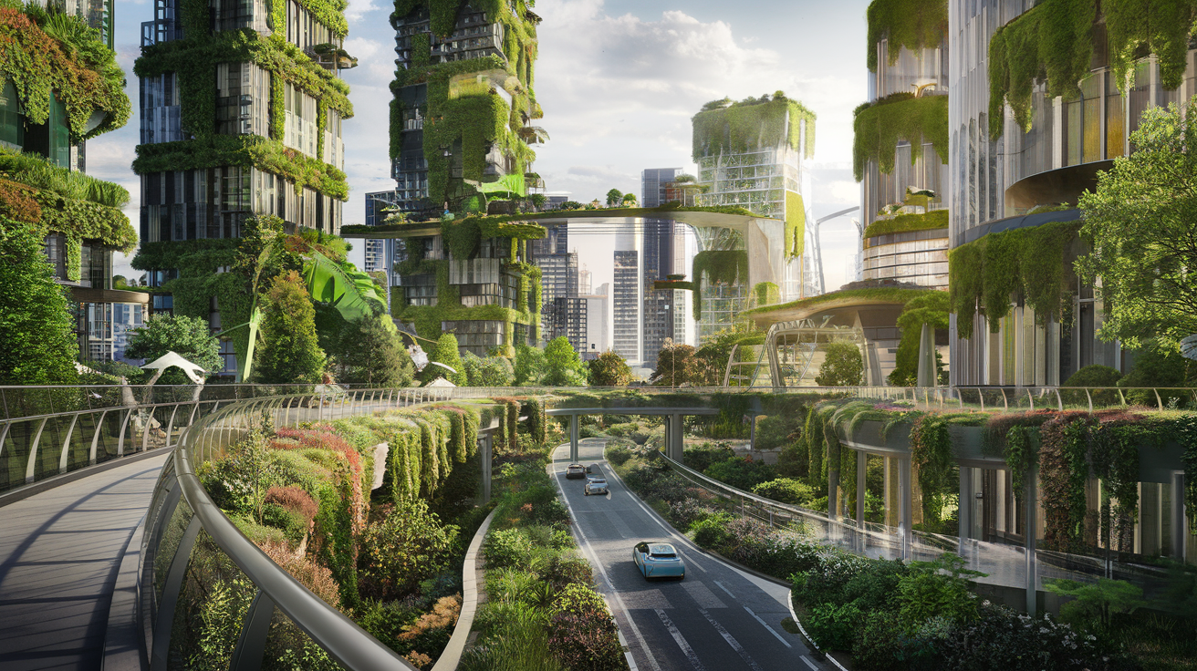 ville-futuriste-ecologique-gratte-ciel-verdure