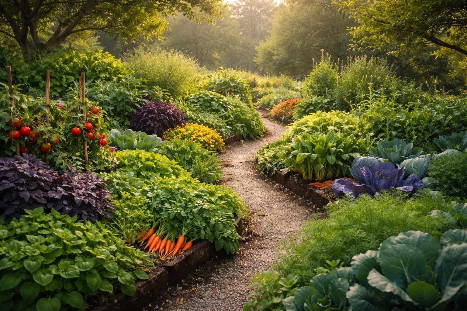 jardin-potager-legumes-herbes-chemin-sinueux
