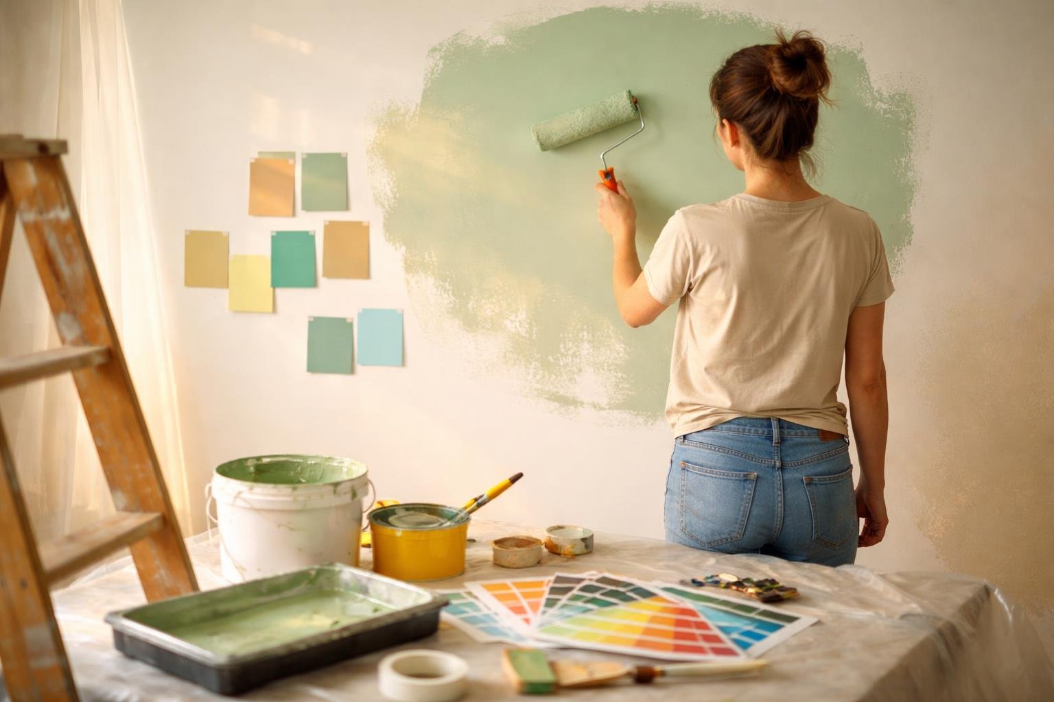 personne-dos-peinture-rouleau-mur