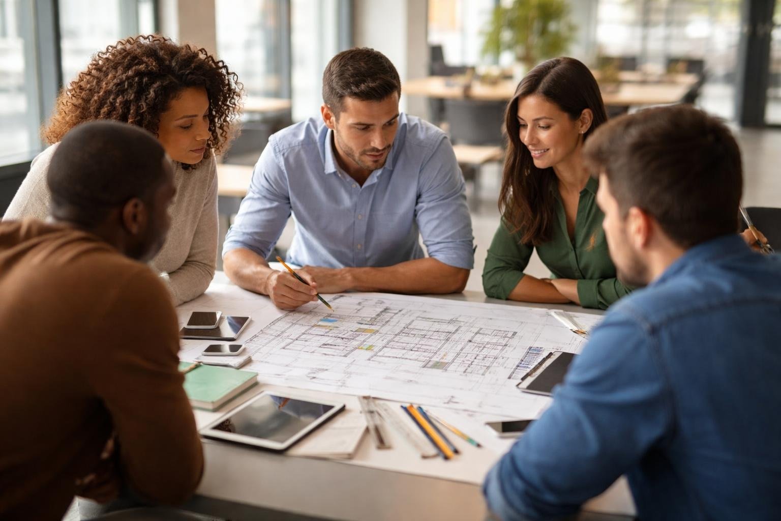 personnes-table-plans-outils-discussion