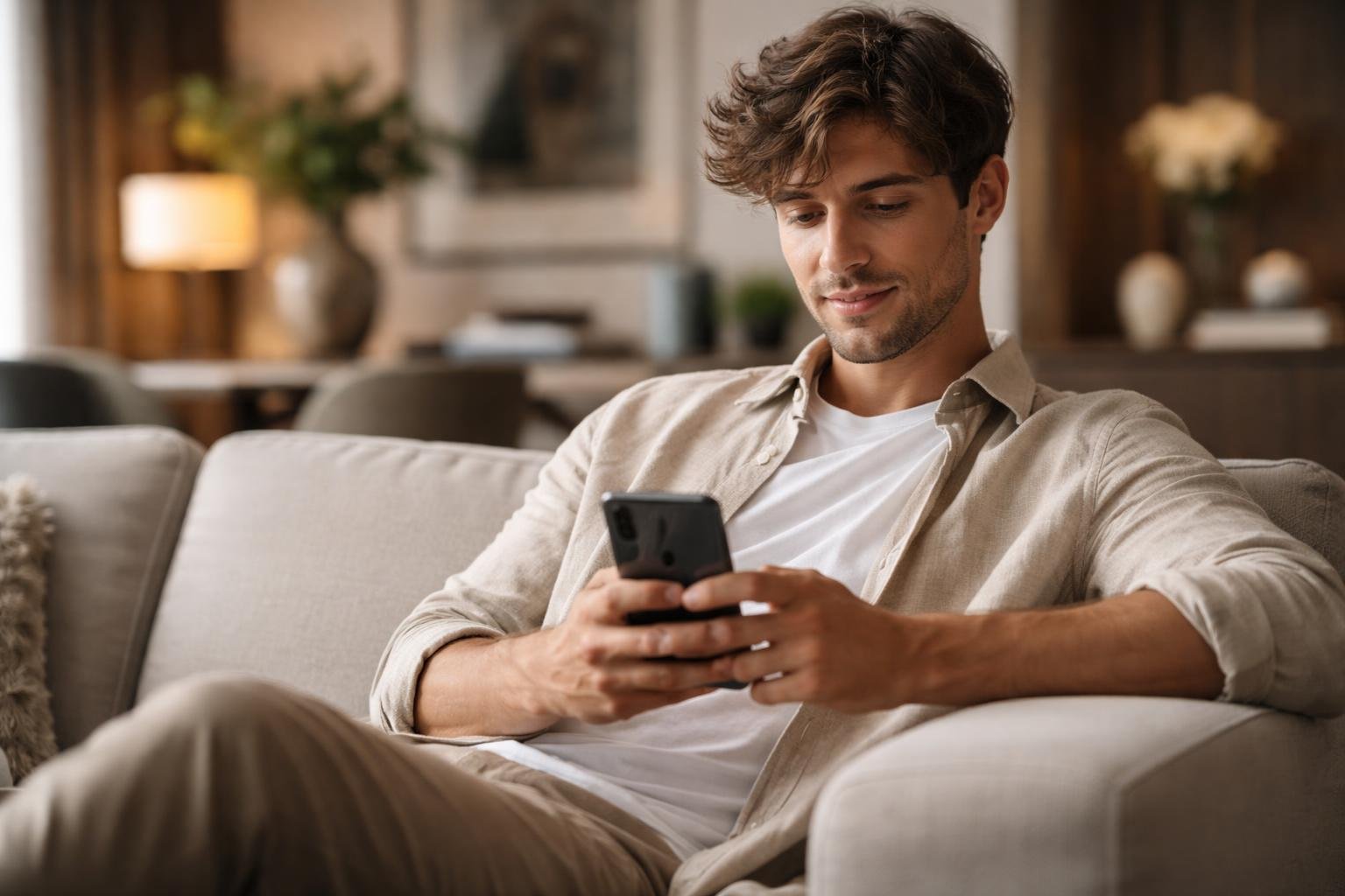 jeune-adulte-smartphone-salon-moderne