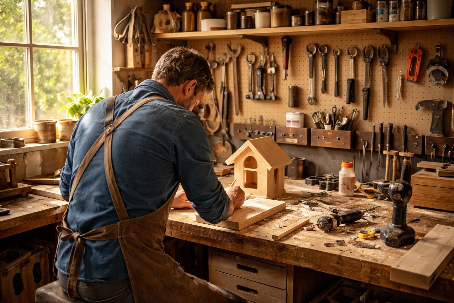 bricoleur-atelier-etabli-outils-bois